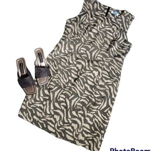 Calvin Klein Career Sheath Dress Animal 14 Jacquard Office Date Night Cocktail